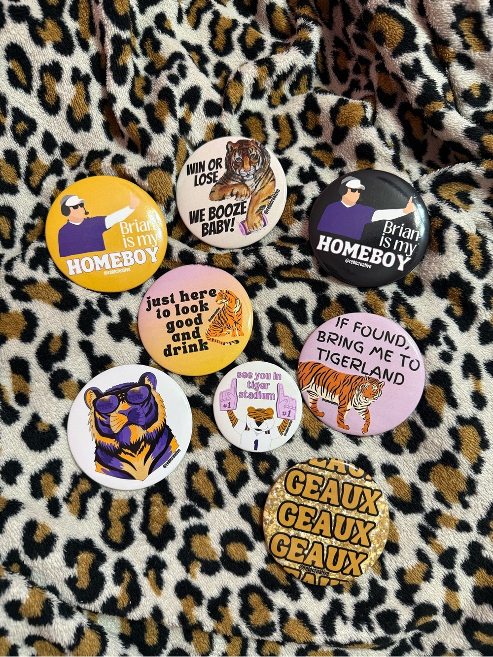 LSU Game Day Buttons Set